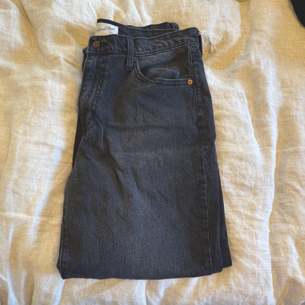 Women's High-Rise 90's Straight Jeans - Universal Thread™ Black Jeans 12 Short:
